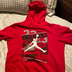 Air Jordan sweatshirt red youth large